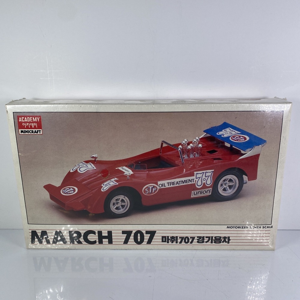 Academy Minicraft March 707 Motorized 1/24 Scale Sealed Racing Model Car Kit